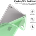 Pikkukuva 5 / 5: iPad 10.2 -kotelo (vihreä, iPad ei sisälly) iPad 9. sukupolvelle 2021/iPad 8. sukupolvelle 2020/iPad 7. sukupolvelle 2019, pehmeä mattapintainen takakansi 10,2 tuuman iPad-telineellä