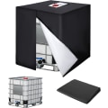 Pikkukuva 1 / 5: Kannen suojus 1000L IBC-säiliölle, 420D vesisäiliön kansi, UV-suojattu säiliönsuojus, IBC-säiliön kansi vetoketjulla, 120 x 1