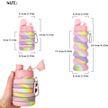 Miniatyrbillede 2 af 5: Sammenklappelige Vandflasker 500ML Sammenklappelig Vandflaske BPA Silikone Genanvendelig Vandflaske Camping og Vandreture Vandflasker Bærbar Sammenklappelig Vand