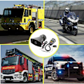 Miniatyrbillede 3 af 5: Elektronisk advarselssirene til bil og motorcykel med mikrofon 100 W 12 V 7 lyde