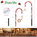 Miniatyrbilde 4 av 5: 8-pak snøflagg-feelyss Candy Cane LED-lysstreng Julepynt Julepynt