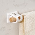 Miniatyrbild 2 av 5: Gardinstångsfäste Draperi krokfästen Fäststångsfäste Väggmonterade gardinstångsfästen Handduksstångskrokar för hem, badrum och hotell (4)