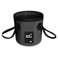 Miniatyrbillede 1 af 4: Foldbar spand, 20 liter Bærbar foldbar spand folde spand til vask af pool til rejser, vandreture, fiskeri, båd, havearbejde (sort)