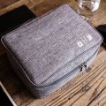 Miniatyrbilde 4 av 5: Organizer Bag for Large Electronic Cables Portable Waterproof Storage Pouch for USB Key Hard Drive Memory Cards Charger Gray USB Key Not Included