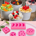 Miniatyrbillede 5 af 5: 5 stk. frugt silikoneform fondant frugtformet geléforme, 3D mini ananas jordbær appelsin blåbær brombær silikone frugtform til cupcake