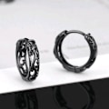 Miniatyrbilde 5 av 5: Punk Dragon Hollow Filigree Små Hoop Cuff Ørepynt