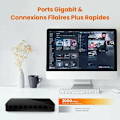 Miniatyrbild 4 av 5: Nätverksdistributör SG108 Routingkonvergens med 8 portar Gigabit Komplett Gigabit 1000m switch