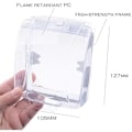 Miniatyrbild 3 av 5: Regnskydd för dörrklocka, vattentätt lock för dörrklocka, transparent skyddskåpa, skydd utomhus mot regn
