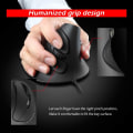 Miniatyrbilde 4 av 4: Ergonomisk mus, 3200 DPI, 6 knapper USB kablet mus, vertikal mus, optisk mus, PC-mus med kabel, kablet mus for PC, Mac, svart