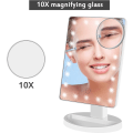 Miniatyrbillede 3 af 5: Lighted Mirror, 10X Magnifying LED Makeup Mirror, LED Mirror, USB og Batteri Opladning, 180° Makeup Mirror, Lighted Magnifying Mirror for Makeup, Sh