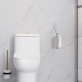 Pikkukuva 5 / 5: WC-paperiteline, seinään kiinnitettävä WC-paperiteline, ruostumattomasta teräksestä valmistettu WC-paperiteline, hygieeninen saranatarra ilman porausta