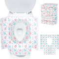 Pikkukuva 1 / 5: 24 kpl kertakäyttöisiä WC-istuimia, kannettavia WC-istuimen suojuksia, koko 65x60 cm, yksittäin pakattu, liukumaton WC-istuin aikuisille ja lapsille