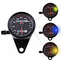 Miniatyrbillede 5 af 5: Motorcykel speedometer, motorcykel kilometertæller, 1 stk. Universal motorcykel kilometertæller speedometer dobbelt digital display KM/H (sort)