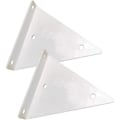 Miniatyrbillede 1 af 4: 2 Stk. Flydende Metal Trekant Hyldeknægt, Skjult Blind Væg Hyldeknægt, Soveværelse Stue Badeværelse DIY Dekorationsknægt, 17x13cm/6.7
