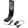 Miniatyrbillede 1 af 5: Sort skal Led Akvarielys Lampe Clip, Ultra-tynd Akvarielampe Med Lys, 24 Led Akvarielys（Hvidt og blåt lys）