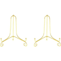 Miniatyrbillede 1 af 5: (2 stk) 4\" Jern Display Stativ, Lille Guld Jern Staffeli Plade Display Fotoholder Stativ, Display Kort, Dekorative Tallerkener