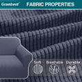 Miniatyrbild 4 av 5: Hög stretch sofföverdrag 3-sits supermjukt snyggt sofföverdrag för hundar husdjur katter Jacquard spandex halkfri sofföverdrag för vardagsrumsmöbler