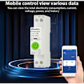 Miniatyrbillede 4 af 5: Intelligent afbryder TUYA APP Kompatibel WiFi Kompatibel Statistik Elektriker Lav switch med beskyttelse mod lækager beskyttelse mod over