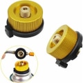 Miniatyrbilde 1 av 5: 2 stk Camping Gassflaske Adapter Gassadapter Hodeadapter Dyseadapter Gasskomfyr Ventiladapter for Skru-På Butantank