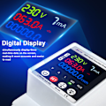 Miniatyrbild 4 av 5: Tuya Wifi Skyddande Automatisk Återinkoppling Intelligent strömbrytare enfas digital display återställningsbrytare Justerbart spänningsskydd mot