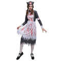 Pikkukuva 5 / 5: Halloween-kauhuhoitajazombi-palvelijattaren puku (sukat eivät sisälly)