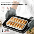 Pikkukuva 4 / 5: 3x Harmaa Silikoni Jääpalamuotti, Jääpalamuotti Kansi, Makkara- ja Hot Dog -muotti, Astianpesukoneen ja Uunin Kestävä, Sopii Vedenpulloihin