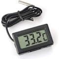 Miniatyrbild 1 av 5: Digital LCD-termometer Temperaturindikator - Svart, 4,8 cm x 2,8 cm x 1,5 cm, med extern vattentät sond, för kylskåpsakvarium, akvariumkylskåp f