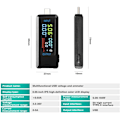 Miniatyrbild 5 av 5: USB-testare, 4,5-36V 0-5a USB C Test av strömspänningstestare voltmeter voltmeter Voltmeter Kapacitetsdetektorladdare (typ-C-port)