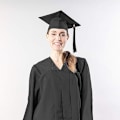 Miniatyrbillede 4 af 4: Hætte til dimission - Student hue til dimission fra universitet eller gymnasium - Sort student hue, One size 54 cm - 61 cm
