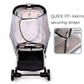 Miniatyrbillede 4 af 5: Regnslag, Universal Baby Stroller  Regnslag Vejrskærm til beskyttelse mod regn sne vind slud støv rejser udendørs klar EVA gennemsigtig