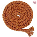 Pikkukuva 1 / 5: Punottu puuvillaköysi, 3 säiettä, 8 mm x 20 metriä, käsintehtyyn neulontaan (14 ruskea)