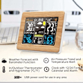 Miniatyrbild 2 av 5: Trådlös väderstation med barometer/väderprognos/varning, färgskärm inomhus/utomhus multifunktionsklocka termometer hygrometer