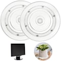 Miniatyrbilde 1 av 4: 2 stk. dreiebrett, 15 cm universal dreieskive 360 ​​° støttet, transparent rund dreieskive manuell dreieskive med stålkulelager for t