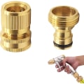 Miniatyrbilde 1 av 5: 3/4 Vann Slangekoblinger, Messing Hurtigkobling, Hunn-Gjenget Krankobling og Hann-Gjenget Kobling, Hage Slangetilbehør for Vanning Irrigat