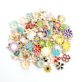 Miniatyrbillede 1 af 5: 30 stk. Blomstertema Blomster Charms til Smykkefremstilling, Dangle Øreringe Charms til Armbånd Halskæder Nøgleringe DIY Håndværk