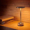 Miniatyrbillede 5 af 5: Led-bordlampe uden ledning Dæmpbar metal USB genopladelig bordlampe -1 stk-XIN sort