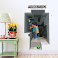 Miniatyrbild 2 av 3: Jättepeel-and-stick-dekal för Minecraft Cartoon