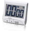 Miniatyrbillede 1 af 5: Digitalt timer (hvid, batterier ikke inkluderet), nedtællingstimer stort display, multifunktions køkkentimer med højt LCD-display, lille bærbar elekt