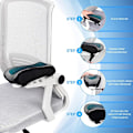 Miniatyrbilde 3 av 4: Armlenetrekk for kontorstol - Skum for å hvile albuene med ergonomisk form - Håndleddspute for skrivebord, gamingstol - 2 sett med 2