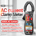 Miniatyrbillede 3 af 5: CM81 Intelligent amperemeter tang AC type tang multimeter tang 6000 punkter voltmeter med automatisk område 600a memeter meter modstand med po