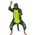 Miniatyrbillede 1 af 5: Unisex voksen pyjamas plys jumpsuit one piece dinosaur dyrekostume (S)