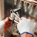 Miniatyrbilde 4 av 5: Universell lagret monteringsnøkkel for ventilnippel, sanitær- og radiator-skralle med innvendig firkantkontakt 5 størrelser, 1/2, 3/8, 1-1/4, 3/4, 1/4 \"