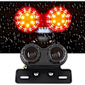 Miniatyrbillede 1 af 5: Motorcykel Baglygte LED Bremslys Bremslampe Blinklys Indikator til Custom Cafe Racer Rød Lys Fonepro