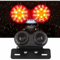 Miniatyrbillede 1 af 5: Motorcykel LED Baglygte Brems Stop Lys Blinklys Indikator til Custom Cafe Racer Rød Lys Fonepro