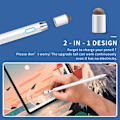 Miniatyrbilde 2 av 5: 2 i 1 berøringsskjermpenn 1,5 mm høy presisjon kapasitiv stylus universell, kompatibel med smarttelefoner, nettbrett, Apple IP-Hone/i-Pad