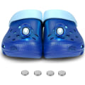 Miniatyrbilde 1 av 5: 2 stk. frontlykter for Croc, Crocs frontlykt IPX5 vanntett med 3 lysmoduser, Croc sko frontlykt ABS krokodille frontlykter LED-lys for Croc for hundelufting, camping