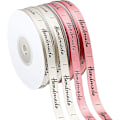 Miniatyrbild 1 av 5: 4 rullar dekorativa satinband, handtryckta polyesterband, används för presentförpackningar, rosa och beige, varje rulle är 22 m lång