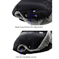 Miniatyrbilde 5 av 5: Fleece barnevognhansker, vinter frostsikre hansker for barnevogner, joggevogner, vanntette og varme gaver til foreldre og omsorgspersoner (svart)
