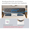 Miniatyrbild 5 av 5: Grå, 160 cm sänggavelöverdrag, skyddande sängöverdrag dekorativt överdrag sovrum förtjockat dushing flexibelt stretchöverdrag