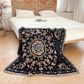 Miniatyrbillede 5 af 5: 1 stk. 160x130cm Plaid La Lune Tricotée Plaid Dekoreret med Komfortabel Simpel Bøhmisk Stil Beskytter mod kulde til Sofa Sofa Hvile og Lure